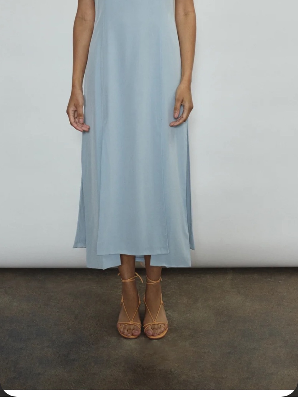 Kamperett Theodore slip dress light blue
